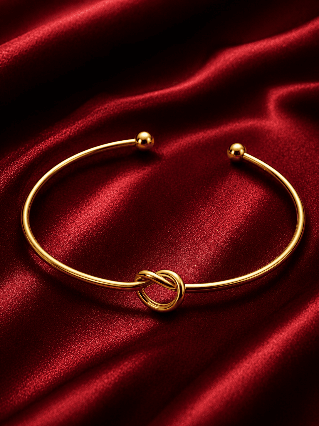 Nodus Aurea Bracelet — Anti-Tarnish Gold · Knot Cuff