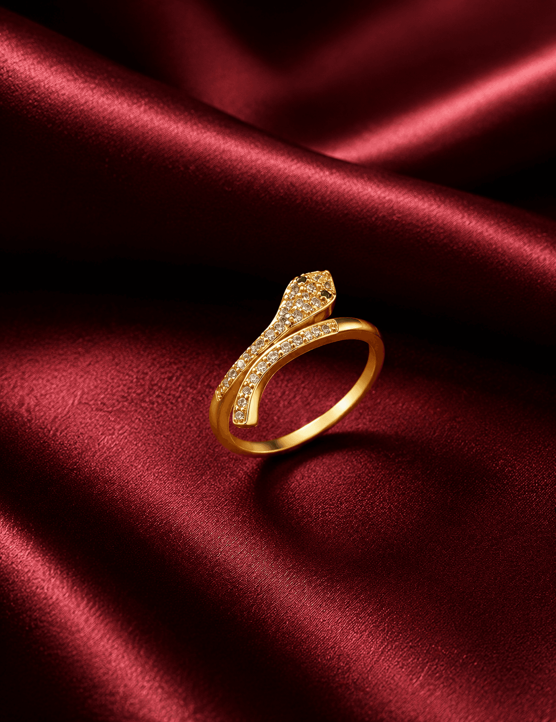 Aurelia Grace Ring — Anti-Tarnish Gold · Grace Pavé Band