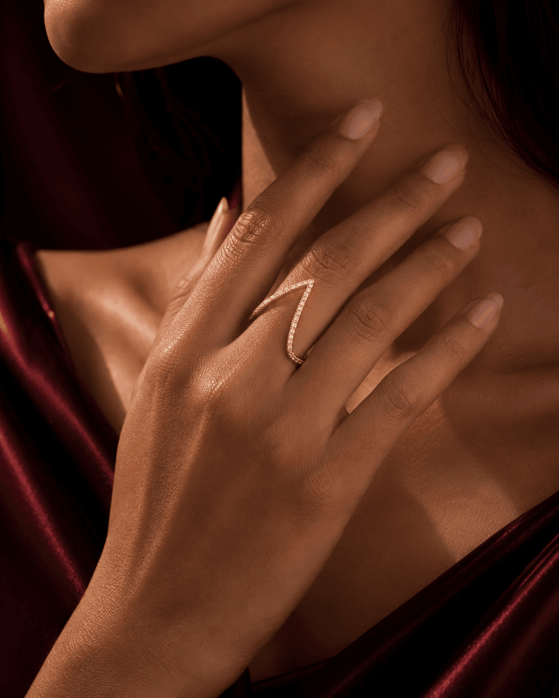 Magnifica Royale Ring — Anti-Tarnish Gold · Double Halo Setting