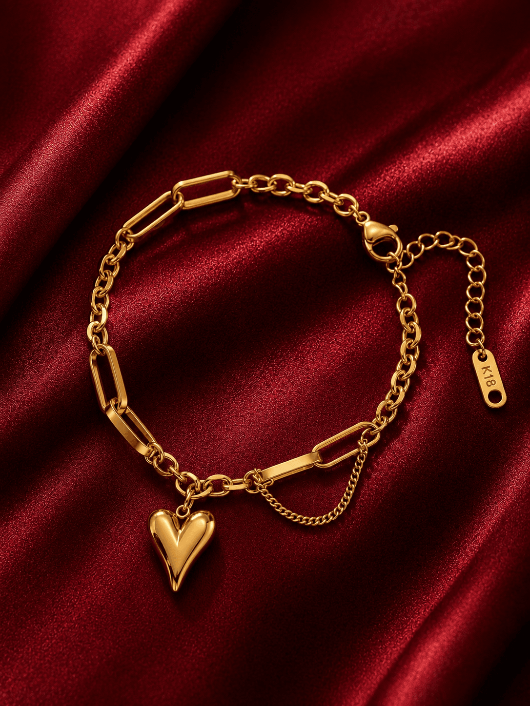 Aurelia Charm Bracelet — Anti-Tarnish Gold · Charm Chain