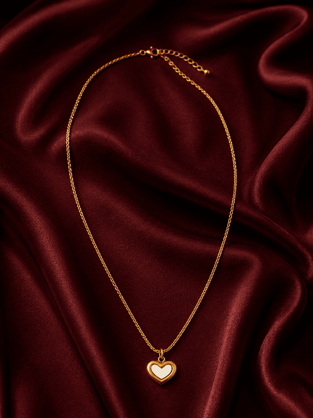 Cor Alba Necklace — Anti-Tarnish Gold · Teardrop Pendant