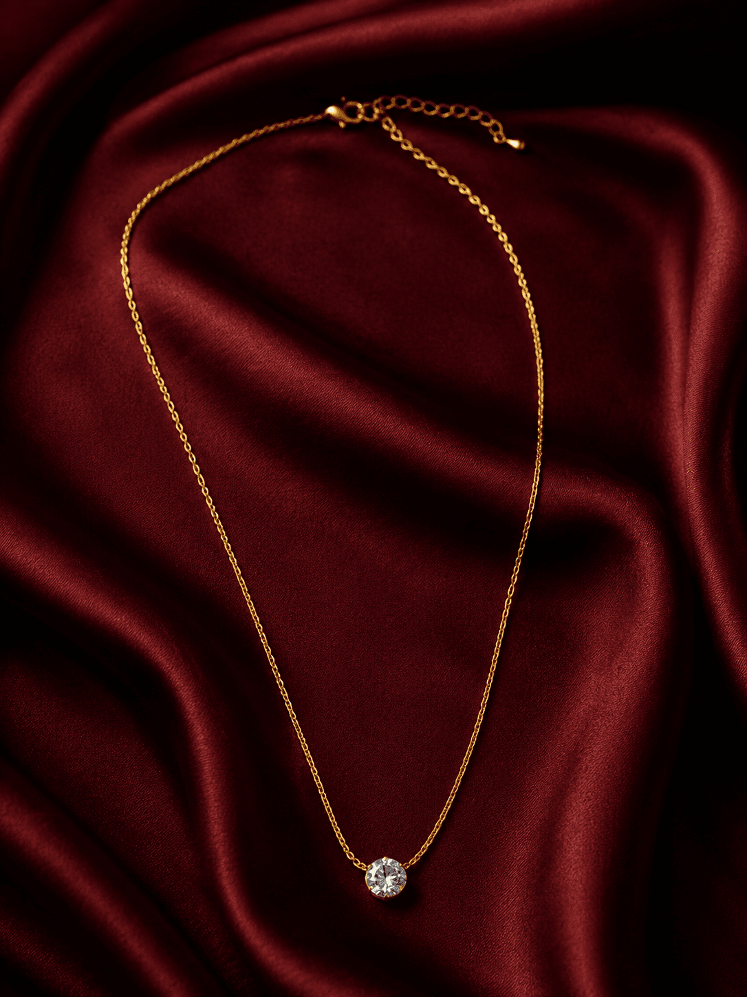 Lux Aeterna Necklace — Anti-Tarnish Gold · Statement Pendant